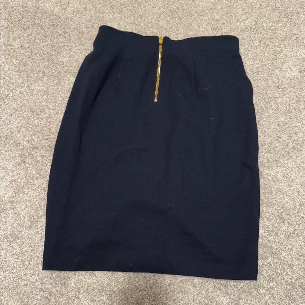 Navy blue pencil skirt